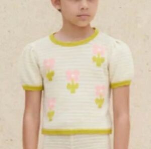 Bebe Organic Twiggy Flowerbed Short Sleeve Top Sz. 6Y
